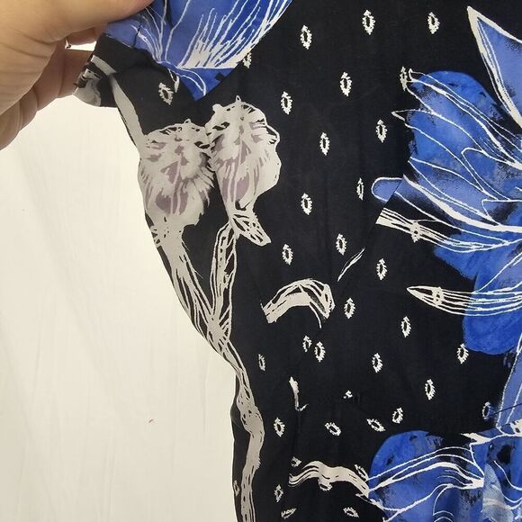 Free People First Kiss Maxi Dress Women's M/L Botanical Night Floral Blue Alter - Picture 5 of 11